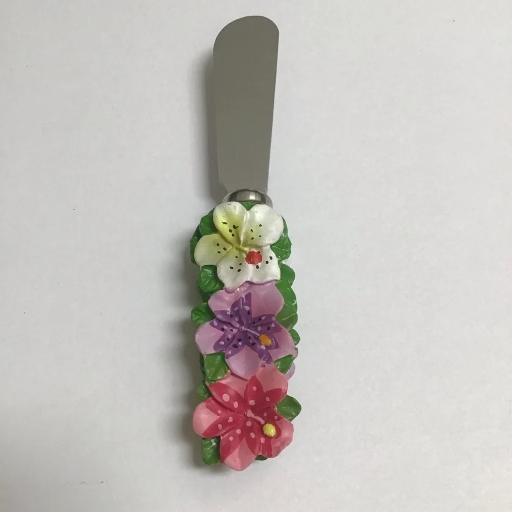 Tropical Leaf Serving Bowl Floral Spreader Green Ceramic Dip Fruit Hawaii Luau